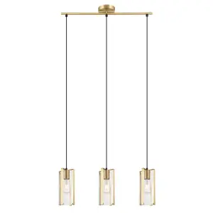 GoodHome Saiphi Gold effect 3 Lamp Pendant ceiling light, (Dia)690mm