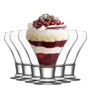 LAV - Frosty Glass Ice Cream Bowls - 9cm - Pack of 6