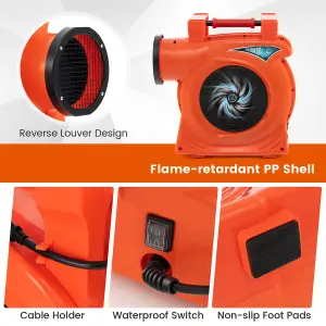 Costway 2HP/2300W Commercial Air Blower Giant Inflatable Bounce House Air Pump Fan