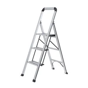 3 Step Ladder Wolf Slimline, Anti Slip, Folding, Aluminium Steps, 150KG Max Capacity