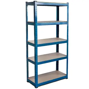 Home Vida 5 Tier Large Shelf Blue Heavy Duty Shelving Unit (H)1800mm (W)900mm