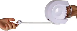 12m Single Line Retractable Clothes Washing Reel Line - Durable And Compact - Wall Mountable - UV Stable Protective Casing