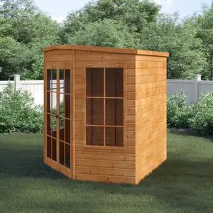 Hampton 8 x 8 Ft Shiplap Corner Summer House Yes