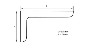 Shelf support bracket with covers - invisible/concealed fixings - L120 grey