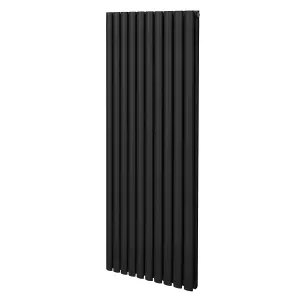 Oval Radiator - 1600 x 600mm - Black