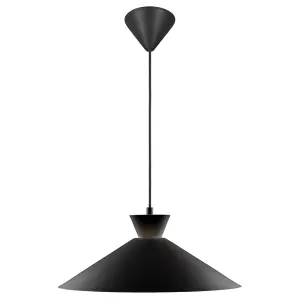 Nordlux Dial 45 Indoor Living Room Dining Office Hallway Pendant Ceiling Light in Black (Diam) 45cm