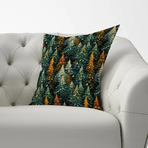 Impasto Style Christmas Trees Cushions 33cm x 48cm