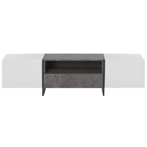 Beliani Modern TV Stand White RUSSEL