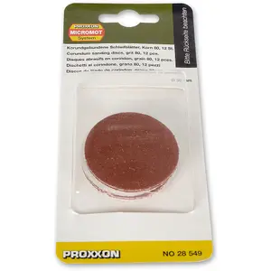 PROXXON Sanding Disc for LWS - 80g (Pkt 12)