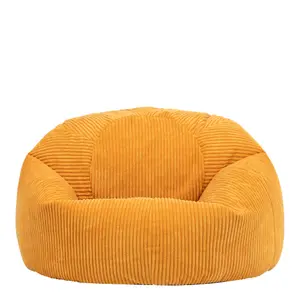 icon Kingston Classic Corduroy Bean Bag & Pouffe Ochre Yellow Bean Bag Chair