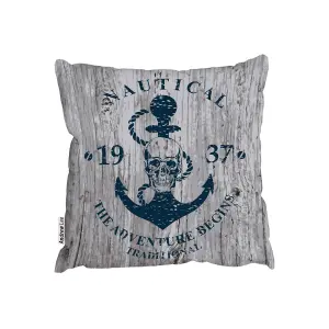 Cushions - Anchor Print on Wood (Cushion) / 60cm x 60cm