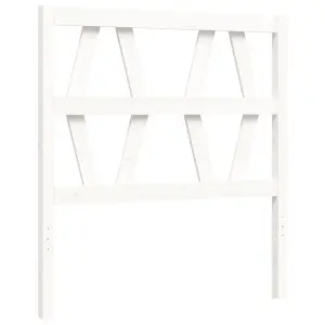 Berkfield Bed Frame with Headboard White 90x200 cm Solid Wood