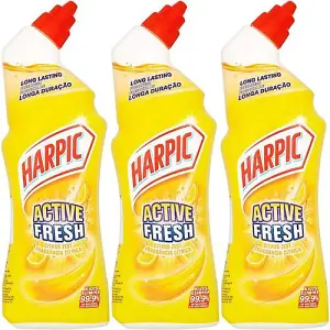 Harpic Active Cleaning Gel Citrus, 750ml (Pack of 3)