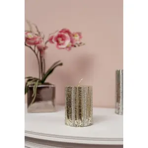 Unscented Pillar Candle 10cm H x 8cm W x 8cm D