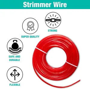 Strimmer Line Red Star 2.4 mm x 15m Strimmer Wire