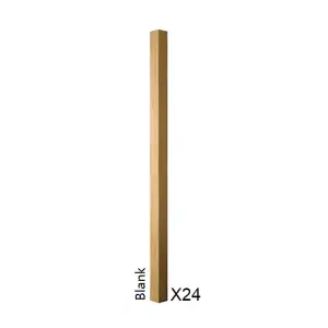 Oak Spindle Blank 41mm x 41mm x 900mm - 24 Pack UK Manufactured Traditional Products Ltd