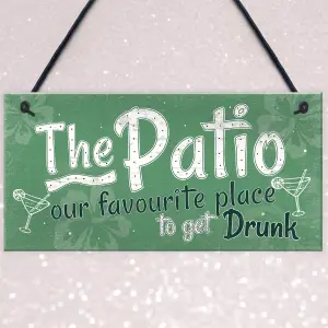 Red Ocean Funny Garden Patio Sign Hanging Plaque Outdoor Shed Home Novelty Friendship Gift Decor