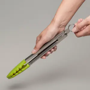 Zeal Silicone Kitchen Tong Lime Green / 28.5cm L x 5.5cm W x 3cm D