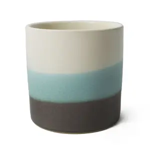 Blue Sand Stripe Ceramic Planter Plant Pot Botanik