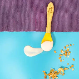 Tiny Dining Bamboo Silicone Tip Spoon - Pastel Pink