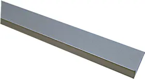 Incolore Anodised Aluminium Unequal L-shaped Angle profile, (L)1m (W)25mm (D)15mm (T)1.5mm