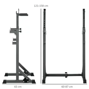 SPORTNOW Heavy Duty Squat Rack, Adjustable Weight Barbell Stand, for Home, Gym