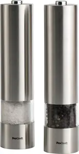 Stainless Steel Electric Salt & Pepper Mill Set - Procook