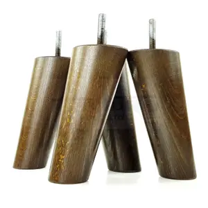 Wood Furniture Feet 120mm High Antique Brown Replacement Furniture Legs Set Of 4 Sofa Chair Stool M8