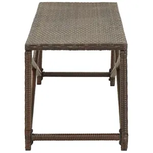 Berkfield Garden Bench 120 cm Poly Rattan Brown