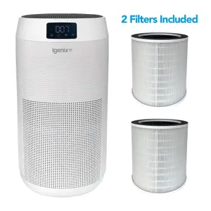 Igenix IGPK27 Smart WIFI Air Purifier with Smart Features, 2 H13 HEPA Filters Included