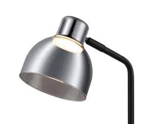 GoodHome Clitheroe Straight Matt Black Integrated LED Table lamp