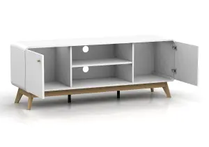 Loft24 Cassie TV-Stand with 2 Doors White