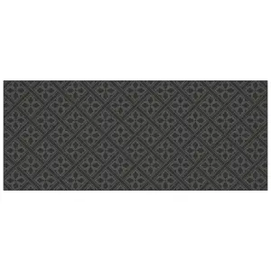 Laura Ashley Charcoal Mr Jones Glass Self-adhesive Bathroom Splashback (H)25cm (W)60cm