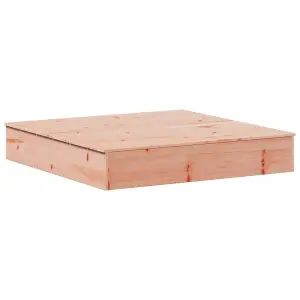 Berkfield Sandpit with Cover 111x111x19.5 cm Solid Wood Douglas