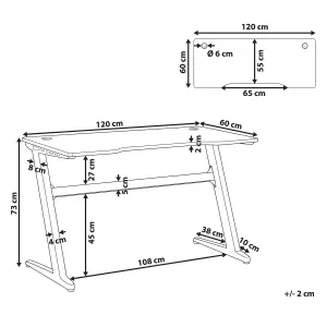 Beliani Modern Gaming Desk Black DARFUR