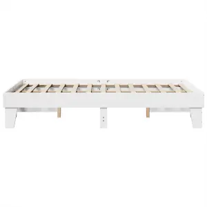 Berkfield Bed Frame without Mattress White 120x190 cm Small Double Solid Wood Pine