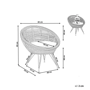 Garden Chair MARATEA Rattan Natural