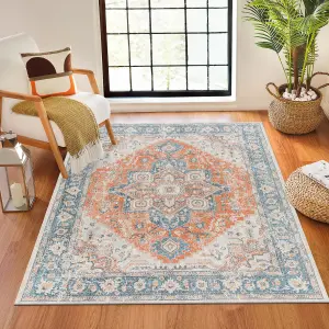 RIVER Machine Washable Vintage Area Rug 160 x 213 cm