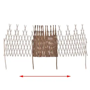 Berkfield Willow Trellis Fence 5 pcs