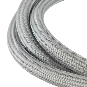 Flomasta Grey Flexible Hose ½" (L)1m 10mm x (Dia)14.5mm 25L/min