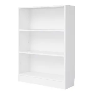 Basic Low Wide Bookcase (2 Shelves) in White