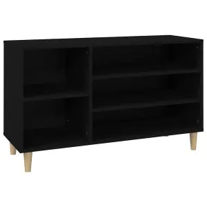 Berkfield Shoe Cabinet Black 102x36x60 cm Engineered Wood