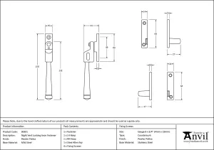 From The Anvil Pewter Night-Vent Locking Avon Fastener