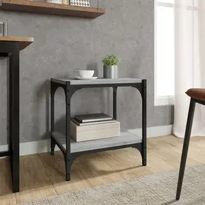 Berkfield TV Cabinet Grey Sonoma 40x33x41 cm Engineered Wood and Steel