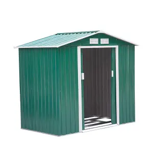 12 pcs Dark Green Metal Corrugated Roofing Sheets for Garden Shed L 115 cm x W 45 cm x T 0.27 mm