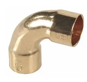 Pipe Fitting Bow Elbow Copper Solder Female x Female 22mm Diameter 90deg Angle