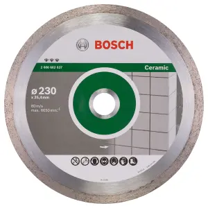 Bosch Professional Diamond Cutting Disc - Best for Ceramic - 230mm x 25.40mm x 2.4mm x 10mm