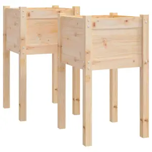 Berkfield Garden Planters 2 pcs 40x40x70 cm Solid Pinewood