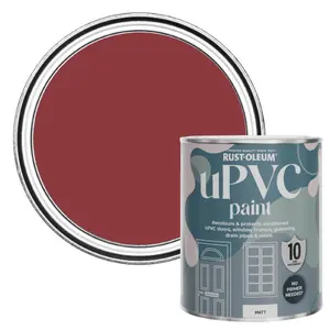 Rust-Oleum Empire Red Matt UPVC Paint 750ml