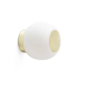 Luminosa Moy Bathroom LED Globe / Ceiling Wall Lamp Gold 4W 3000K IP44